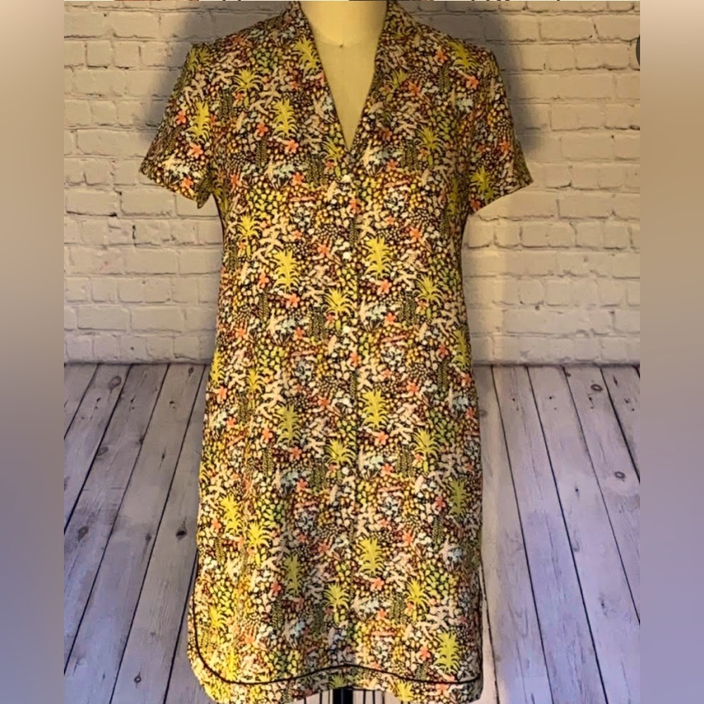 Scorch and soda dans la nuit button down dress xs